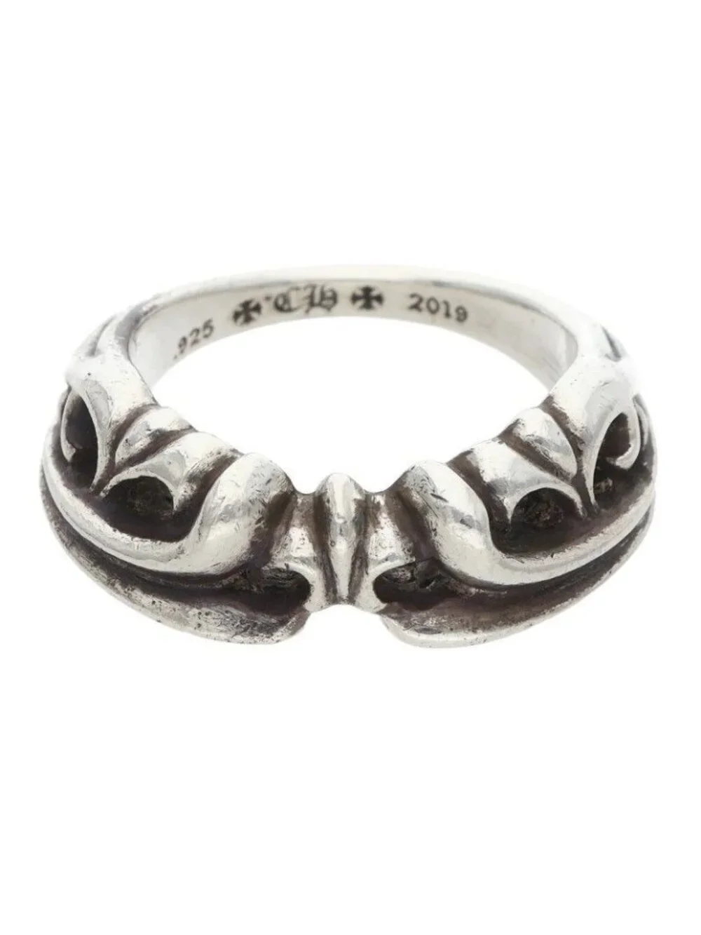 Chrome Hearts Half KT K&t Silver Ring